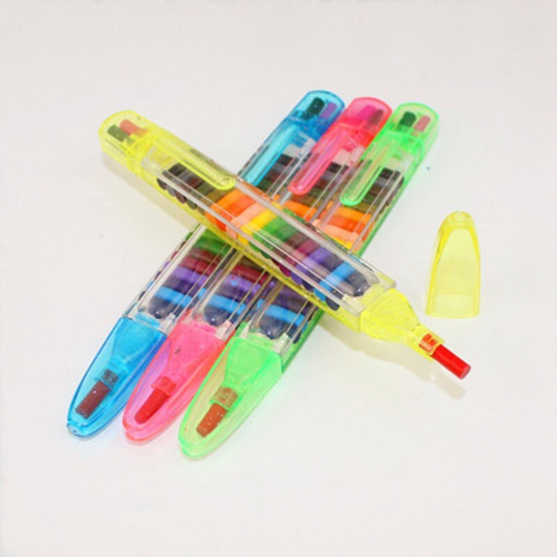 1 Pc 20 Color Pencil Cratons Stacker Pencils Drawing Pen Children Painting Pencil Wax Crayon Art Painting Pen Kids Graffiti Pen