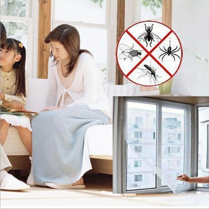 Home Magnetic Window Mesh Door Curtain Snap Netting Guard Mosquito Fly Bug Insect Screen Protect