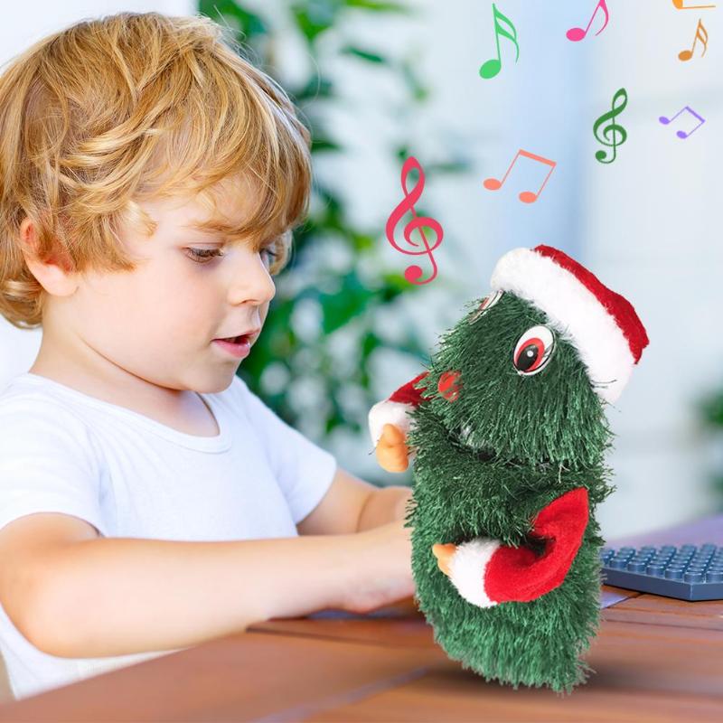 Elektrische kerstman van plastic en flanel, draaibaar speelgoed voor thuis, kerstfeest, doe-het-zelf knutselen met muziek, elektrisch kerstspeelgoed