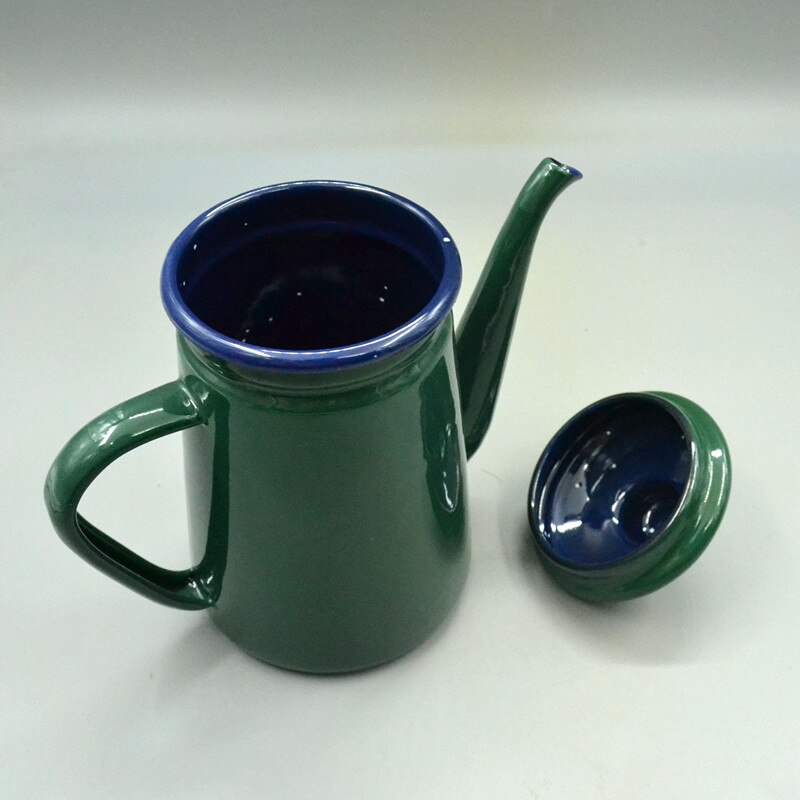 Emalj kaffekanna, emalj vattenkanna, emaljvinkanna. nordisk stil.