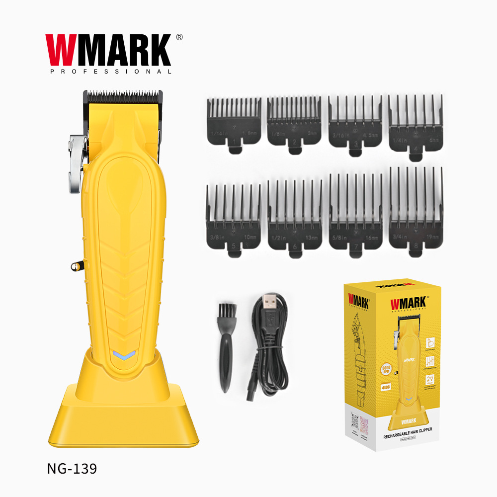 WMARK hair clipper NG-139 oil head electric clippers charging base hair salon special