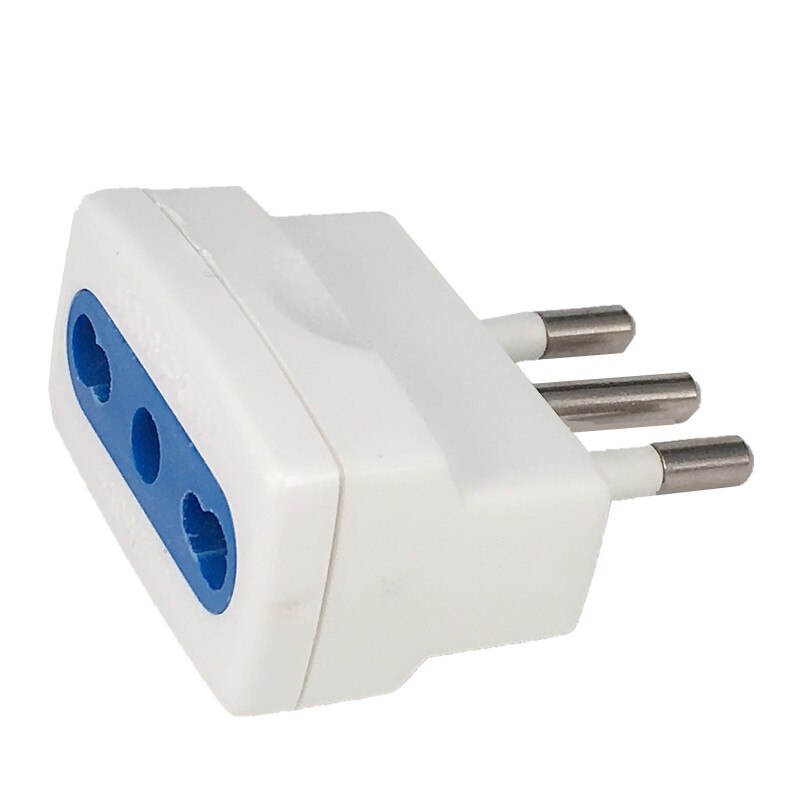 Italian standard 10A small Italian plug adapter male plug female socket 3 round pin Converter Adaptor Italy plug
