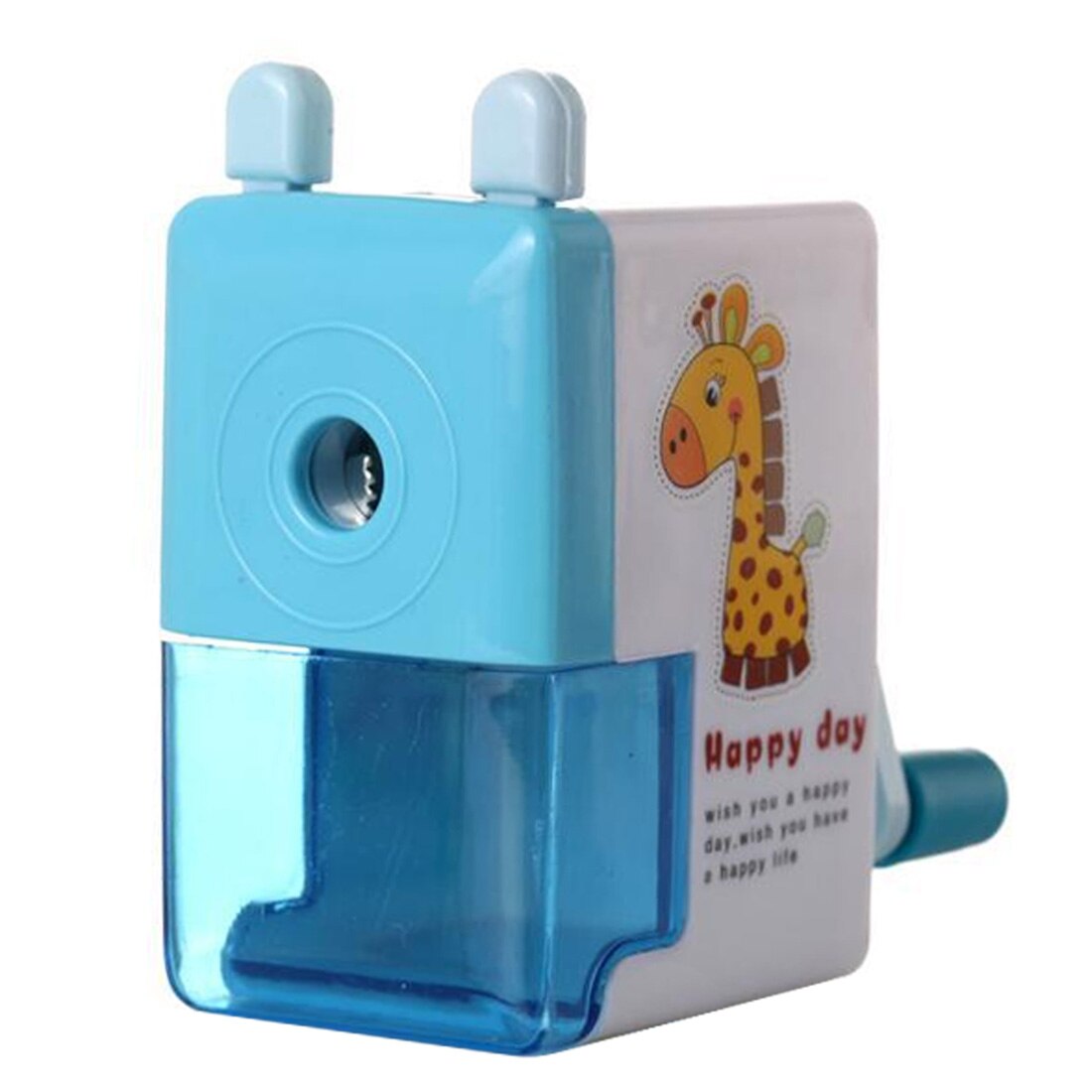 Sacapuntas rotativo con vibración manual, afilador de lápices de dibujos animados, cortador de lápices para útiles escolares para niños, papelería de oficina