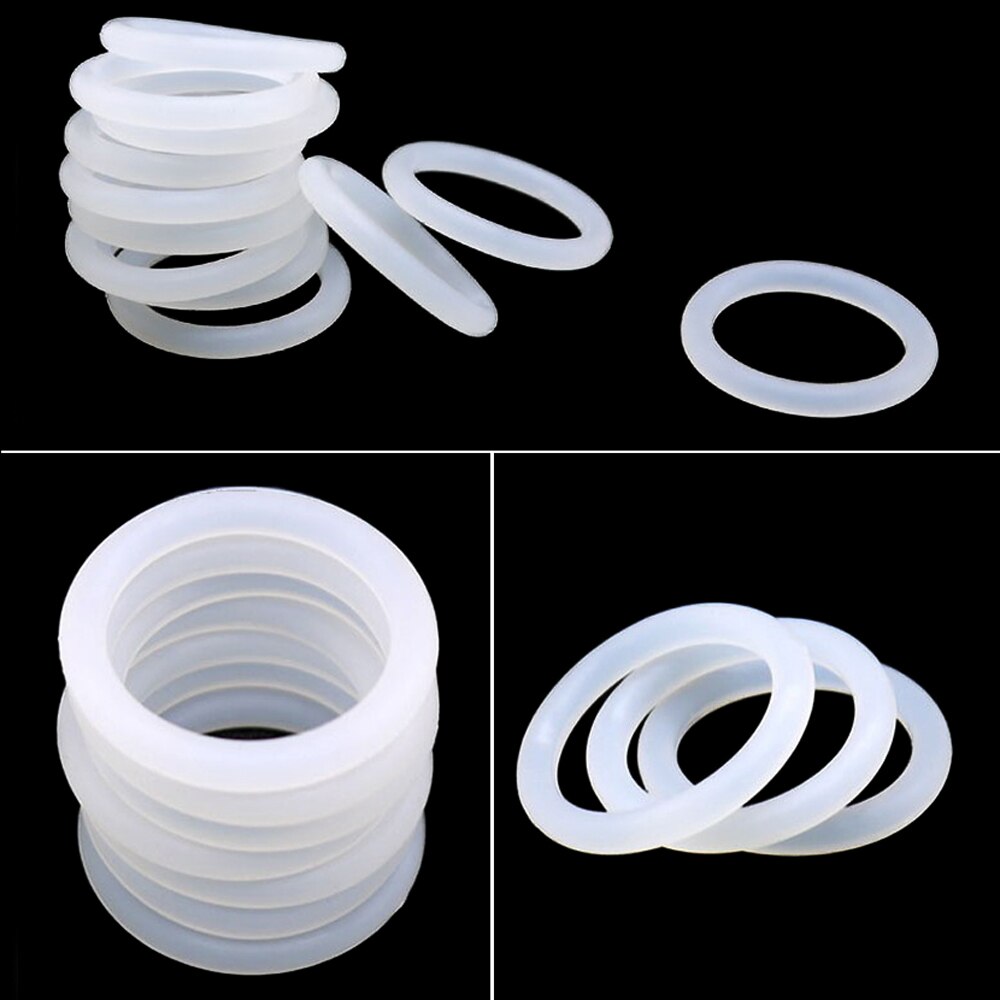 10pz guarnizione anello in silicone bianco CS 2mm OD 5-90mm guarnizioni o-squillare in gomma siliconica per uso alimentare rondella di tenuta impermeabile isolata VMQ