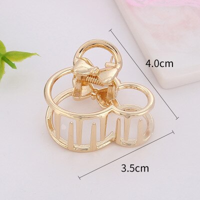 1Pcs smal Simple Wild Geometric Hair Claw For Women Girls Clamps Hair Crab Metal Hair Clip Claw Accessories Headwear