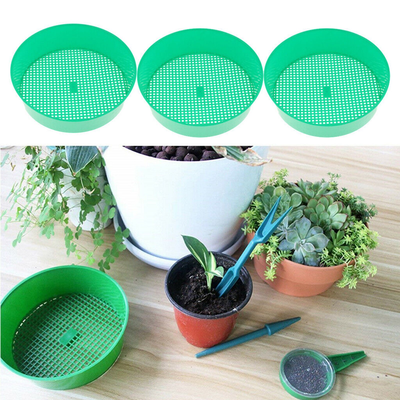 Économique 20.8x18.4x5.3cm jardin tamis énigme Riddler tamis pour Composts sol maille outil jardinage outils ds99