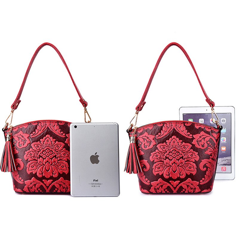 Bloemen chinese stijl sac a main femme schelp tas vrouwen messenger crossbody schoudertassen voor vrouwen pu leer bolsa feminina