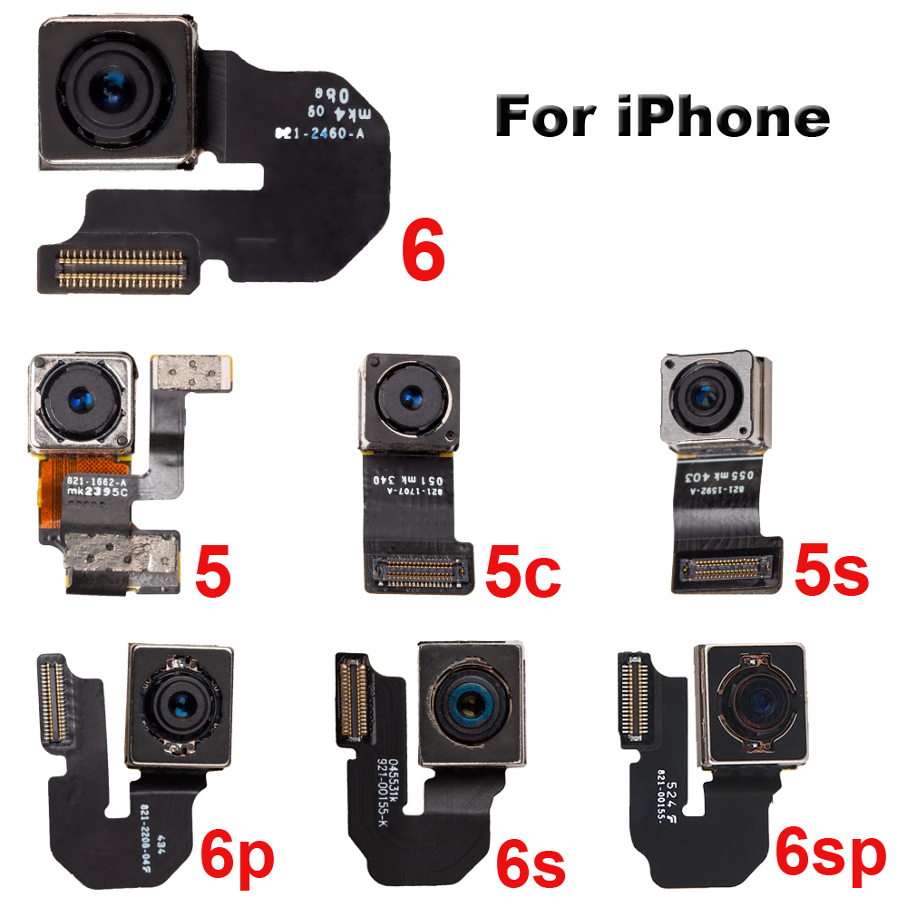 1 pces voltar câmera traseira com flash módulo sensor cabo flexível para iphone 5 5S 5c se 6s 7 8 plus câmera traseira com testado bem