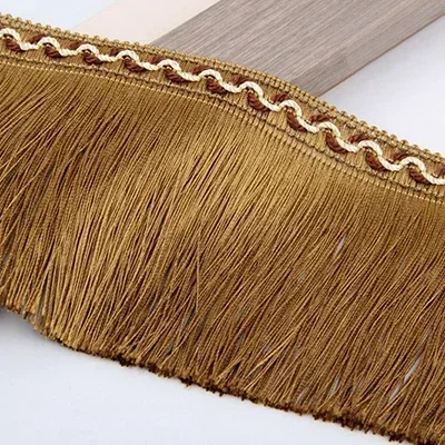 Flecos de borla de 1/2M para ropa, banda para ajuste de encaje, cortina, cinta textil para el hogar, borlas, vestidos, flecos recortados, accesorios de costura DIY: S / Azul