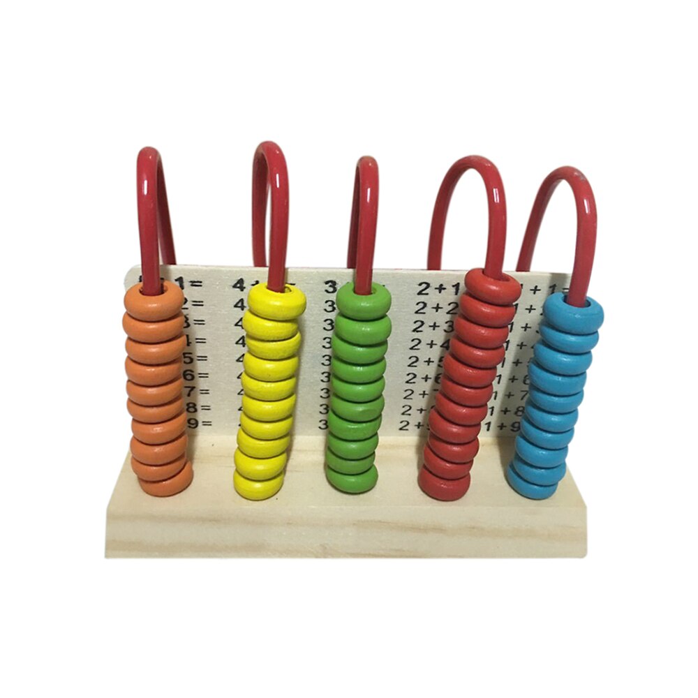 Juguetes de madera para niños, cuentas para contar matemáticas, juguete educativo de aprendizaje: Black