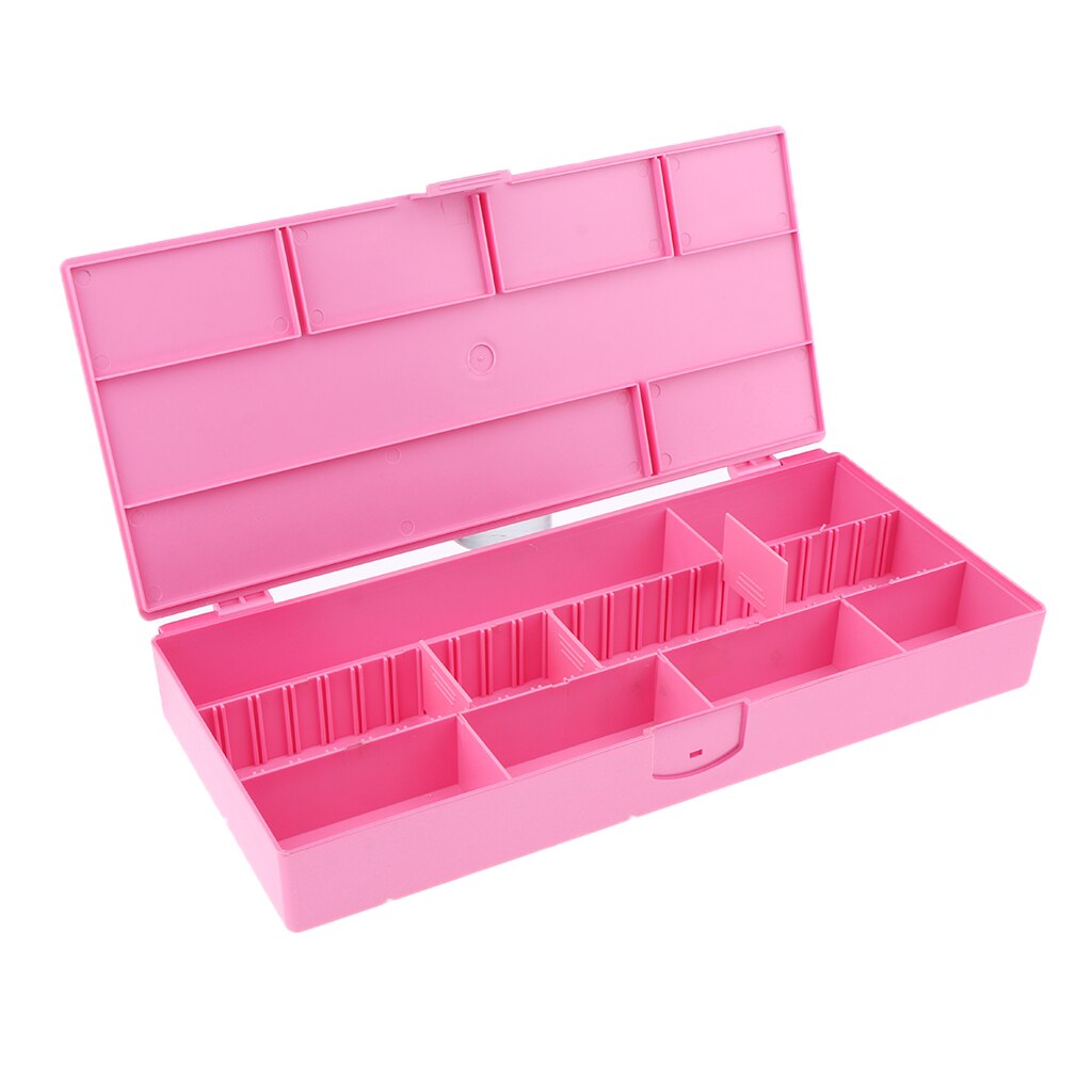 Schmuck Teiler Kasten Haarnadeln Haar Gummi Band Organizer Einstellbare Klar Kunststoff Perle fallen Lagerung Container: Rose rot