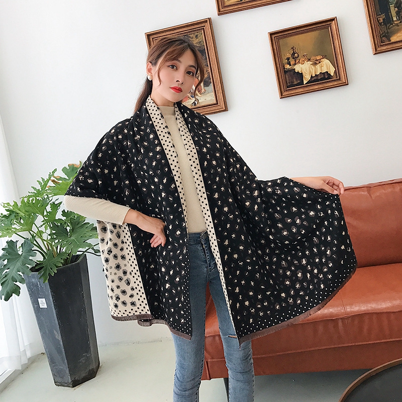 Châle de calèche et épais | Écharpe de calèche, glands épais, style cheval et cachemire, pour le défilé de , poncho, pashmina, hiver: style 7