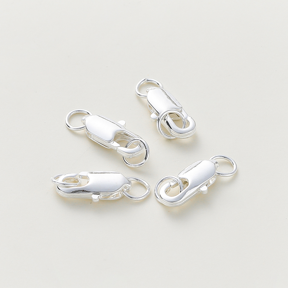 10 Uds. De latón chapado en oro de 14K/18K, cierre de langosta con 20 Uds. De anillos abiertos para saltar, Kits de accesorios DIY, conector para pulsera, fabricación de joyas: 16 mm / Rojo