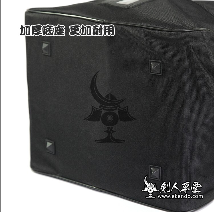 -IKENDO-BG002- NYLON BOGU SIMPLE SQUARE BAG - black square bag shoulder japanese kendo bogu bag armour bag keiko gi