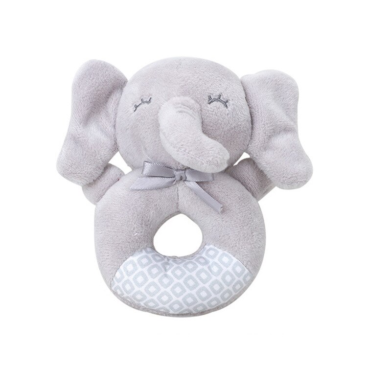 Baby Kinderen Rammelaar Speelgoed Cartoon Dier Pluche Hand Bell Kinderwagen Bijtring Wieg Opknoping Rammelaars Baby Trooster Speelgoed: elephant