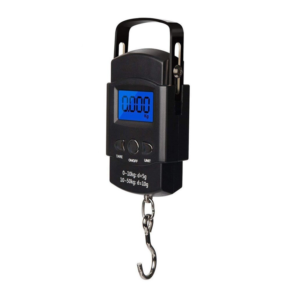 Báscula electrónica con gancho colgante, balanza Digital LCD para equipaje de pez, para viaje: Default Title