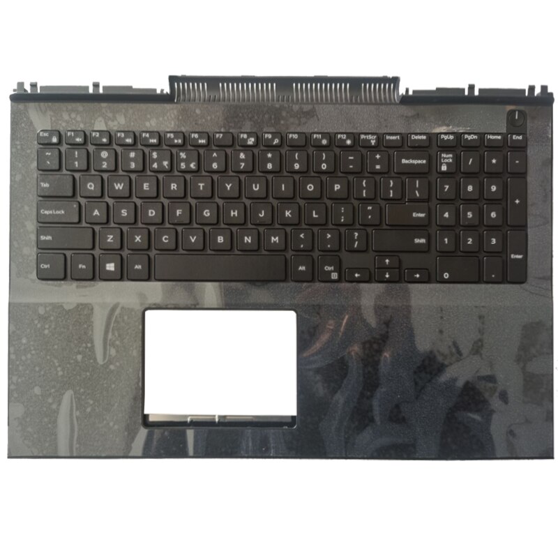 US Laptop Keyboard for Dell Inspiron 15 7000 7566 7567 with palmrest upper cover