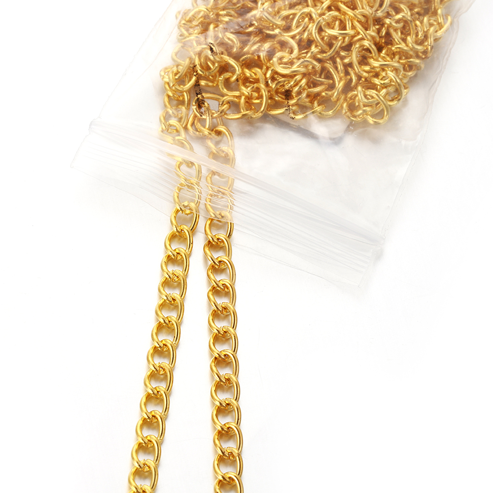 Cadena plana en forma de O de 2 metros, cadena de Metal fina extendida de 2,5/3,5/4,5mm, collar DIY, cadena para el cuerpo, accesorios de cadena para hacer joyas