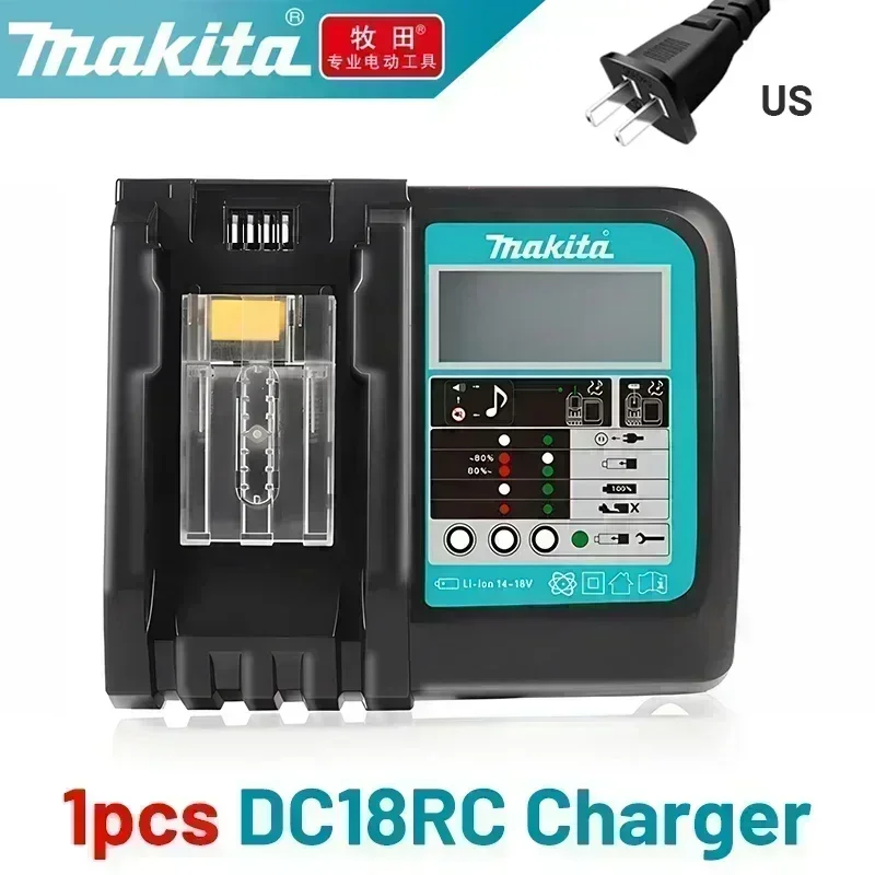 18v batterilader makita original,makita 18v 14.4v 10.8v 4 puertos lithium batteri hurtiglader ,18v makita batteri med lader: Lysegrønn