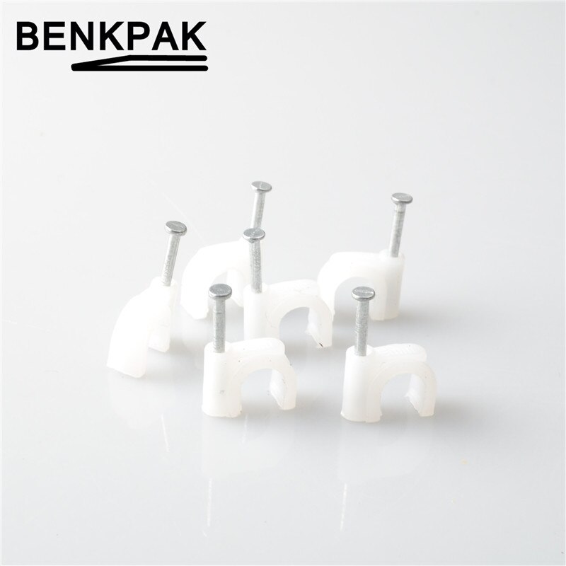 6mm 10mm Auto Fixing Clip Fastener Wire U-shape Fixing Clip Steel Nail Line Card Plastic PE+High Carbon Steel Nails