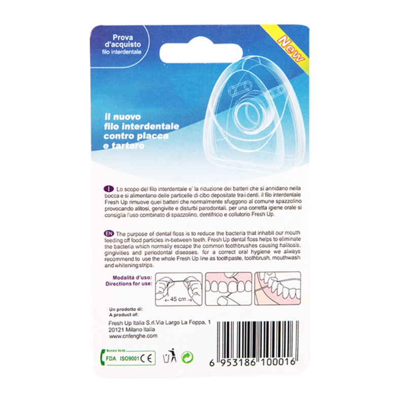 A0ND Waxed Dental Floss Suits Plaque &amp; Food Removal Super Dunne Tanden Stok Draad Toepasselijk Oral Care 54 Yards/50 Meter