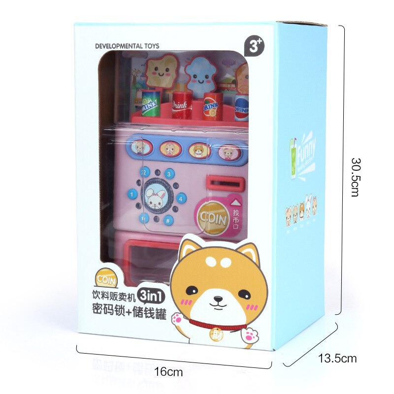 Children&#39;s Simulated Vending Machine Puzzle Drinks Beverage Vending Machine Toy Pretend Toy Beverage Cute Funny Toys