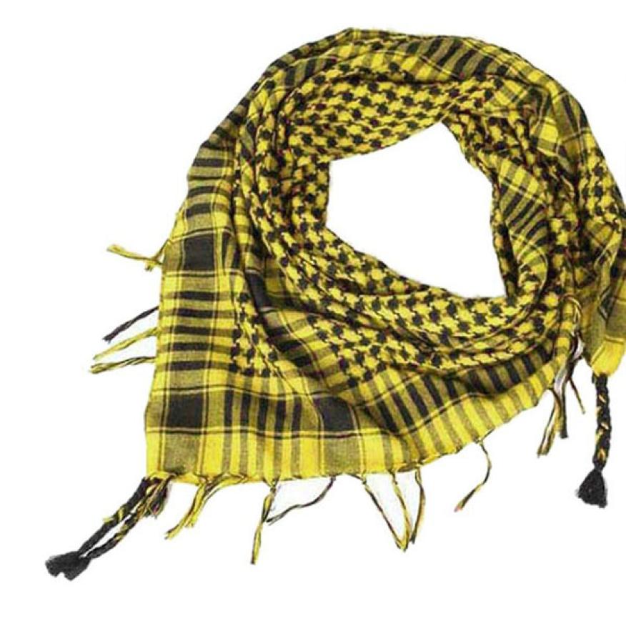 Unisex Women Men Arab Shemagh Keffiyeh Palestine Scarf Shawl Wrap Unique Sales #J05: Yellow