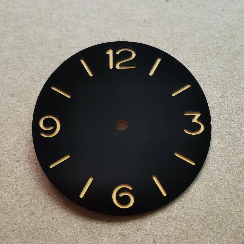 Watch parts Watch dial Watch hand 39mm Double-deck Sandwich black Watch dial Suitable for eta6497/6498 seagull ST36 G109