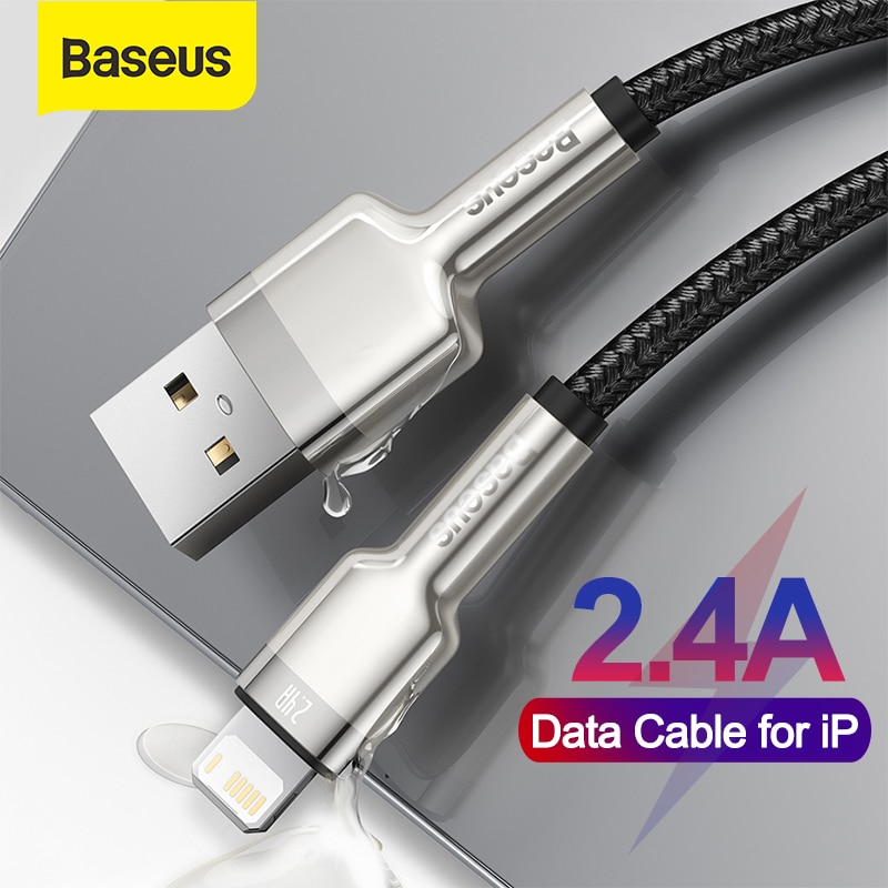 Baseus usb-kabel voor iphone 11, 12 pro max, xs, xr,  se 8 snel opladen voor iphone, oplader usb-kabel, datakabel, snoer voor ipad