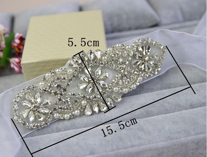 Brillant blanc Satin ceinture strass ceinture de mariée ceinture de mariage accessoire Applique pour soirée robes de bal décoration de mariage
