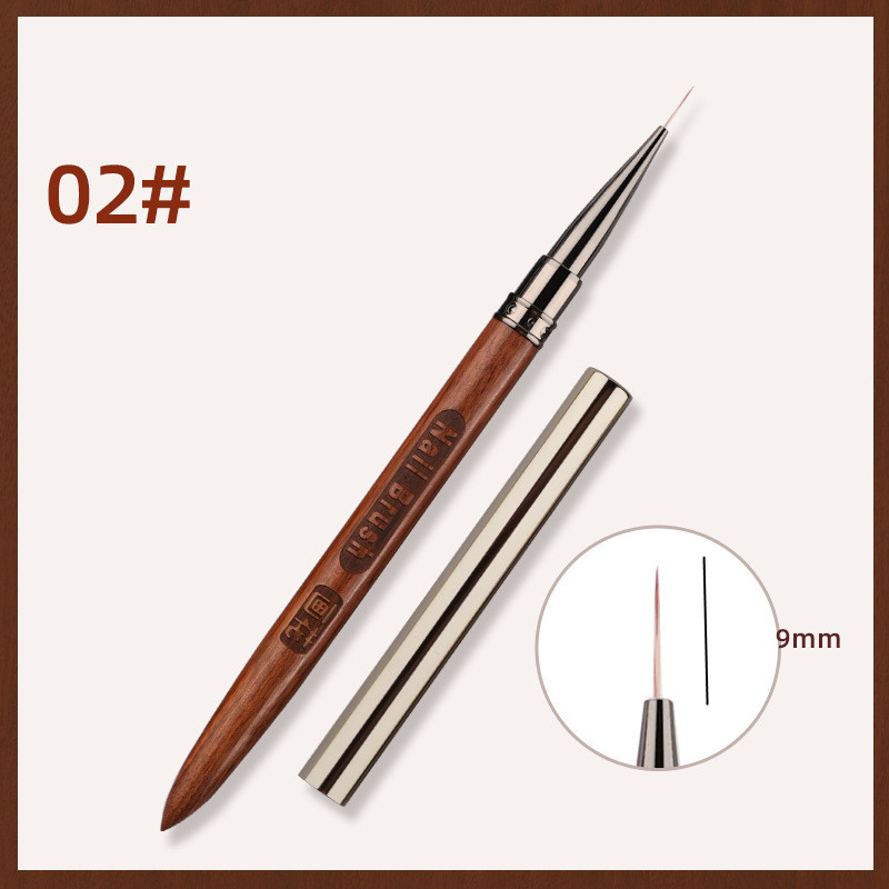 Pincel Triangular para manicura francesa, espátula para dibujo, línea de pintura, delineador, gradiente, Metal redondo plano: Verde claro