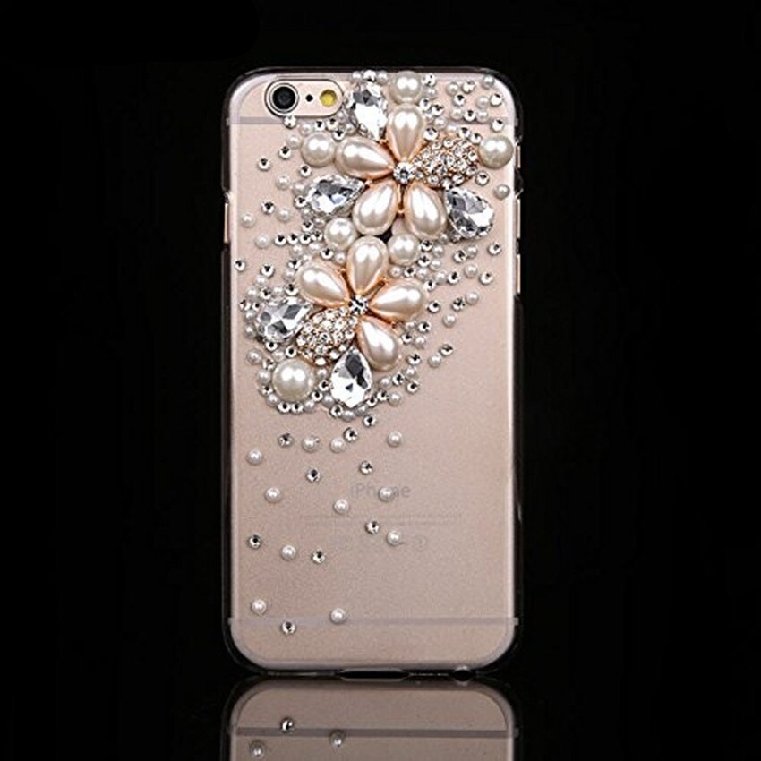 Lujosa funda de teléfono de TPU suave transparente brillante hecha a mano para iPhone X 5 5S 5C 6 6 S Plus 7 8 Plus XR Xs.: For iphone Xs / A