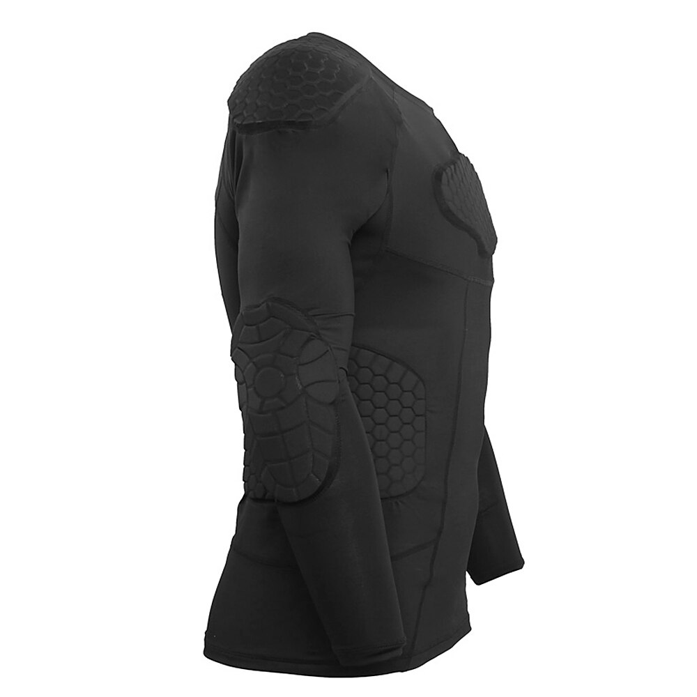 Men Padded Compression Shirt Multiple Pad Protective Gear for Football Baseball Soccer Basketball Volleyball Training Bike Ski
