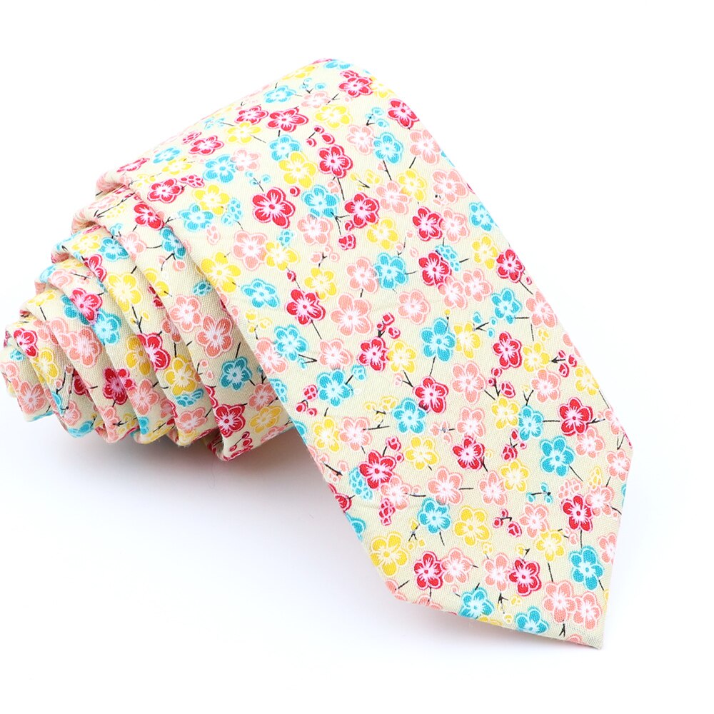 Nova moda algodão gravata floral para homem mulher silm gravata com estampa flor padrão gravata para casamento casual gravatas ternos cravat: 38