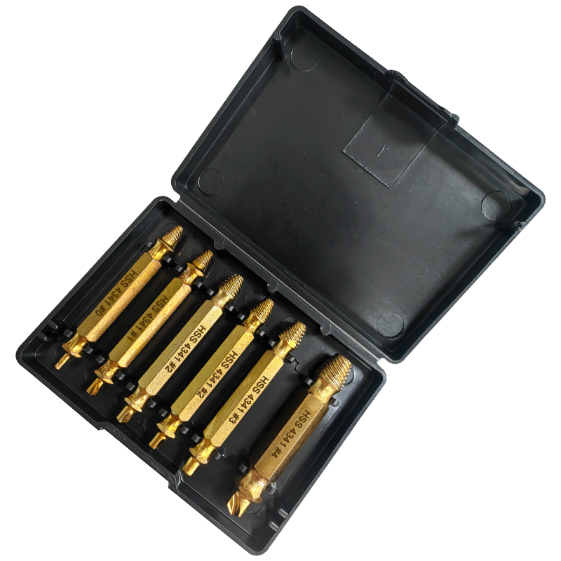 6pc Extractor Double Head Screw Slide Tooth Removal Tool Screwdriver Atch Head Electric Tool Accessory Set