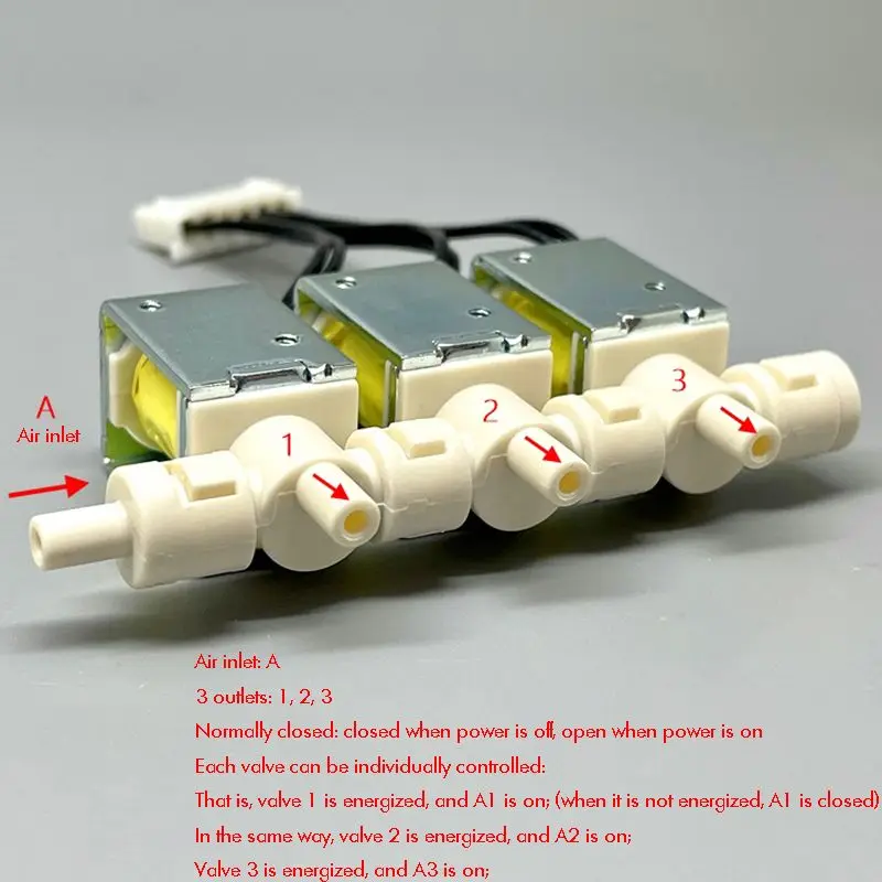 DC12V 3-weg precisie-magneetventiel Normaal gesloten magneetventiel Laag geluidsniveau magneetventiel voor luchtdruksysteem