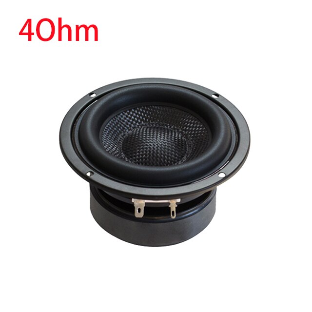 Haut-parleurs de caisson de basses 40W, 4 pouces, 4ohm, 8ohm, Hifi, basse profonde, bibliothèque, haut-parleur, bassin en Fiber de verre, Home cinéma, bricolage: 4Ohm Circular 1pc