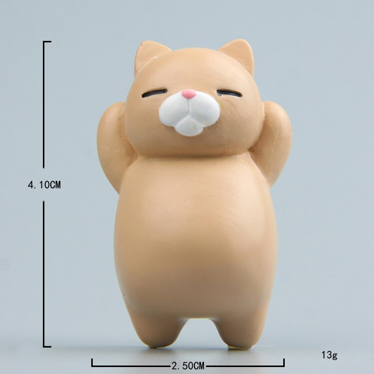 Imán de nevera con forma de gato, imán de nevera con forma de gato japonés: Light coffee