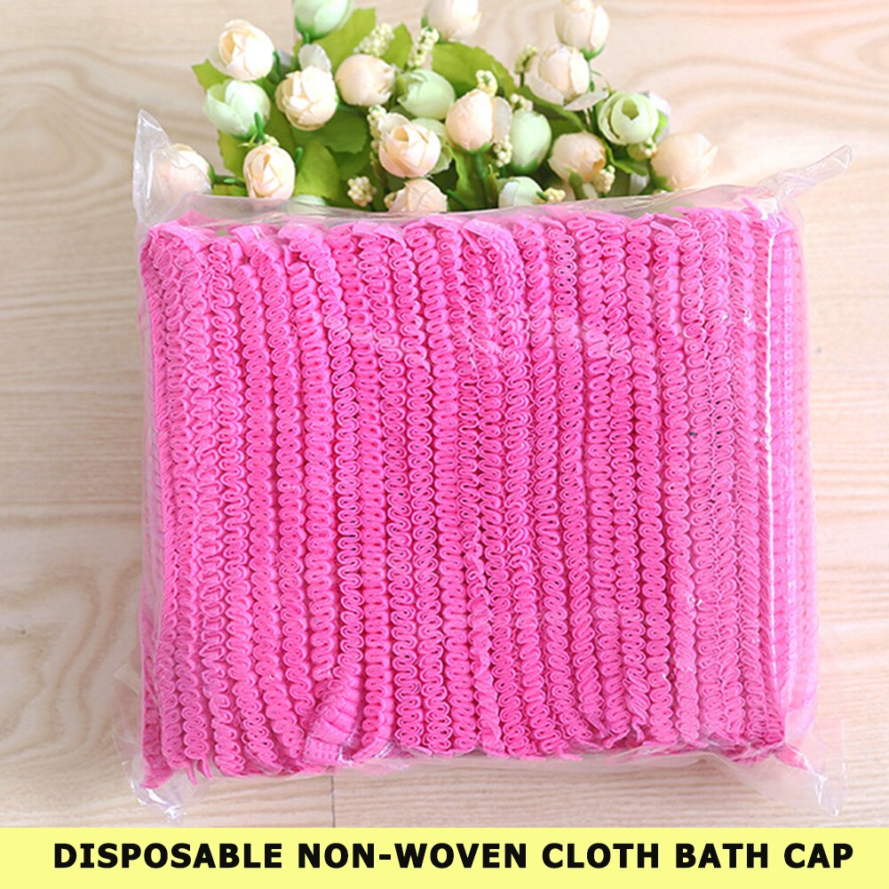 Protection Mushroom Cap 50x Non-Woven Disposable Shower Caps SPA Hair Salon Beauty Anti Dust Bath Hat Beauty Salon Cap
