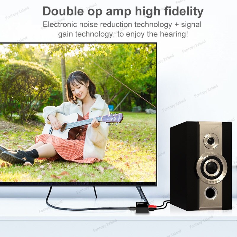 HW-01DA Digital to analog audio converter dual chip fiber coaxial signal analog to digital decoder