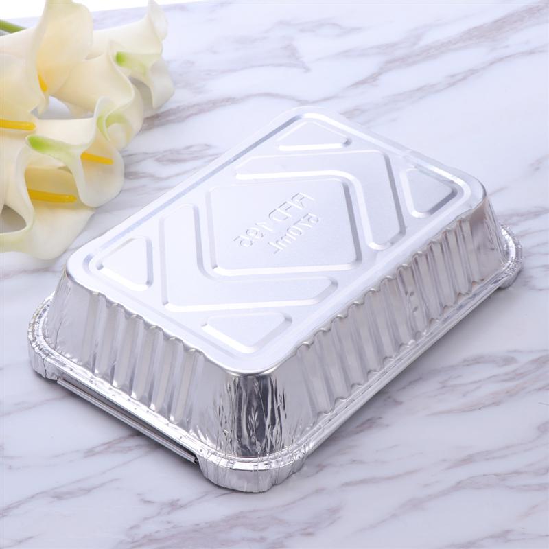 10 Pcs Disposable BBQ Drip Pan Tray Aluminum Foil Tin Liners for Grease Catch Pans Replacement Liner Trays Without Cover