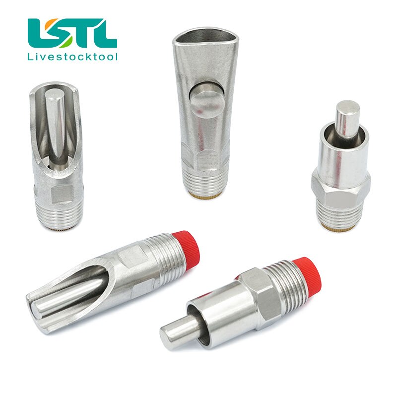 5Pcs Pig Drinknippel Water Automatische Rvs Drinkers Voor Varkens Zaaien Swine Finsher Mest Nursery Farm Gereedschap