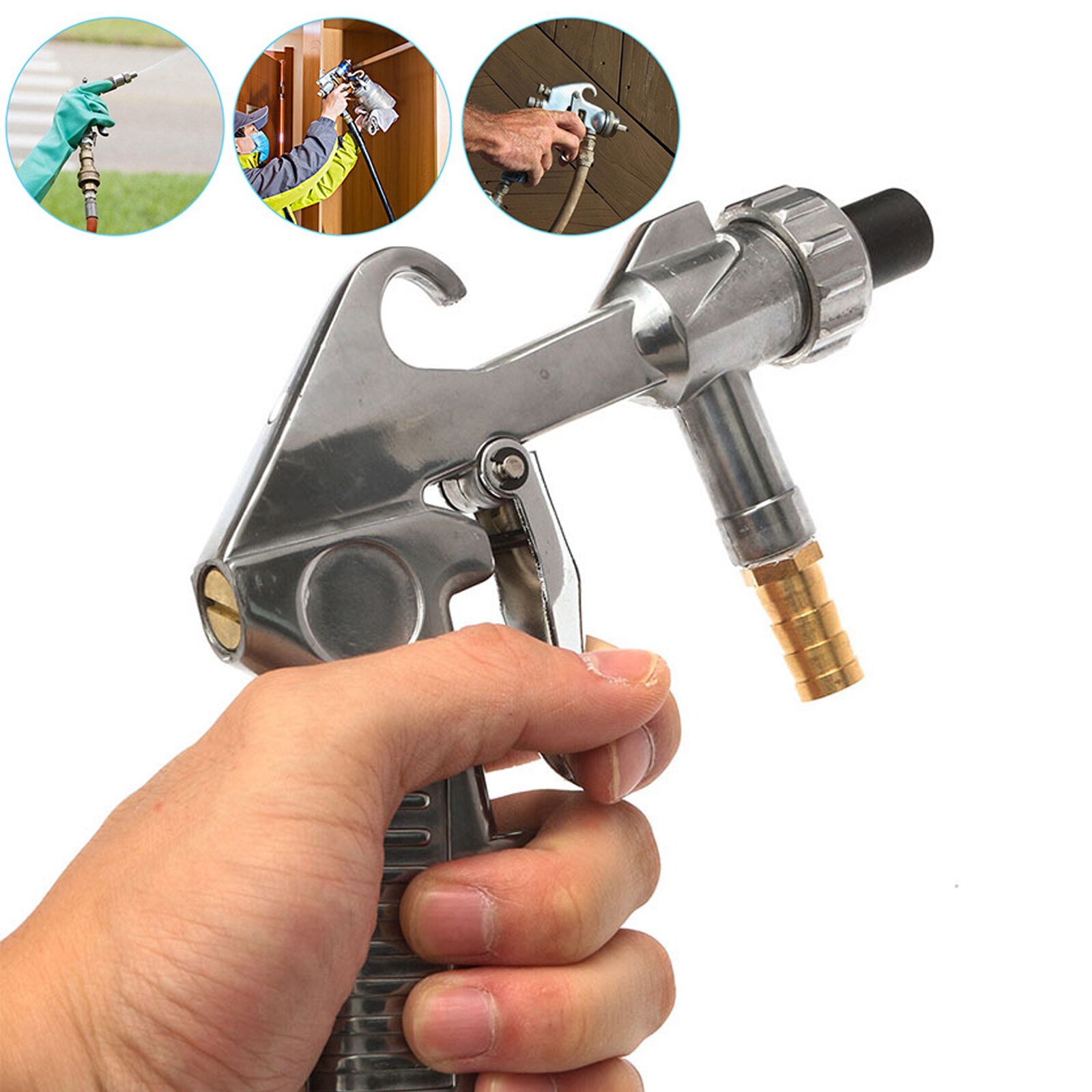 35mm Sandblaster Feed Guns Air Siphon Sand Blasting Multi-purpose Abrasive Tool Ceramic Nozzles Tips Kit Power Tools Sprayer