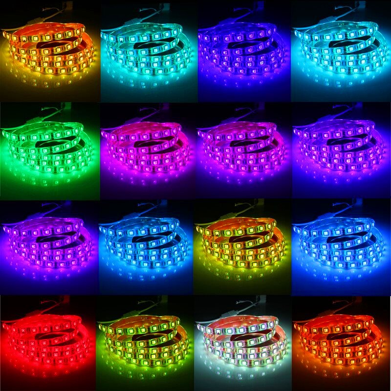 Magnetic RGB LED Strip Light Full Kit for PC Computer Case, SATA power supply interface,Fixed by Magnet,Remote Control Color