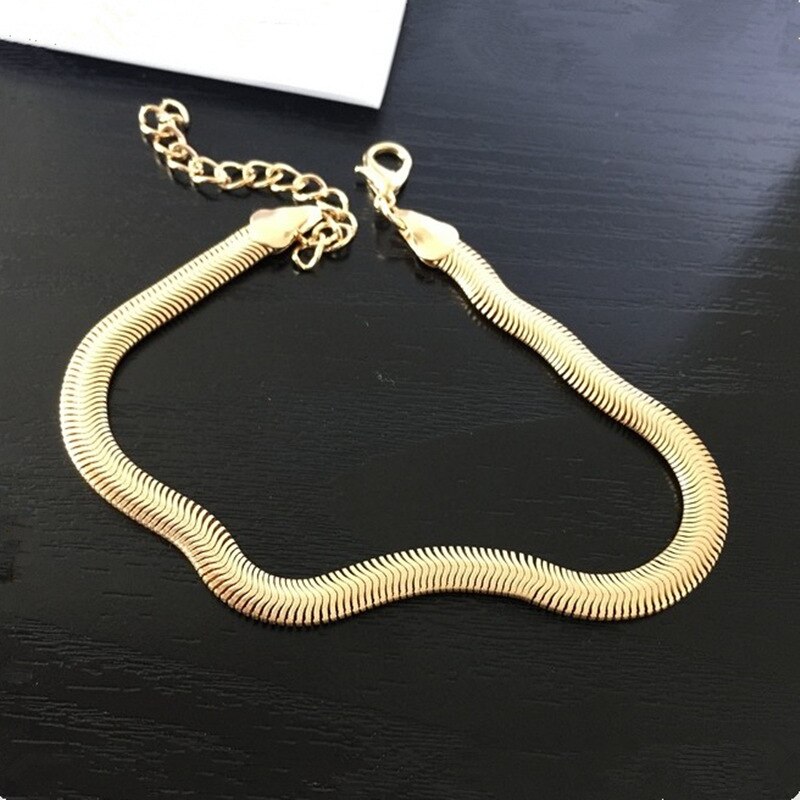 Europe and foreign trade of high-grade metal chain anklet fine scales snake bone chain bracelet