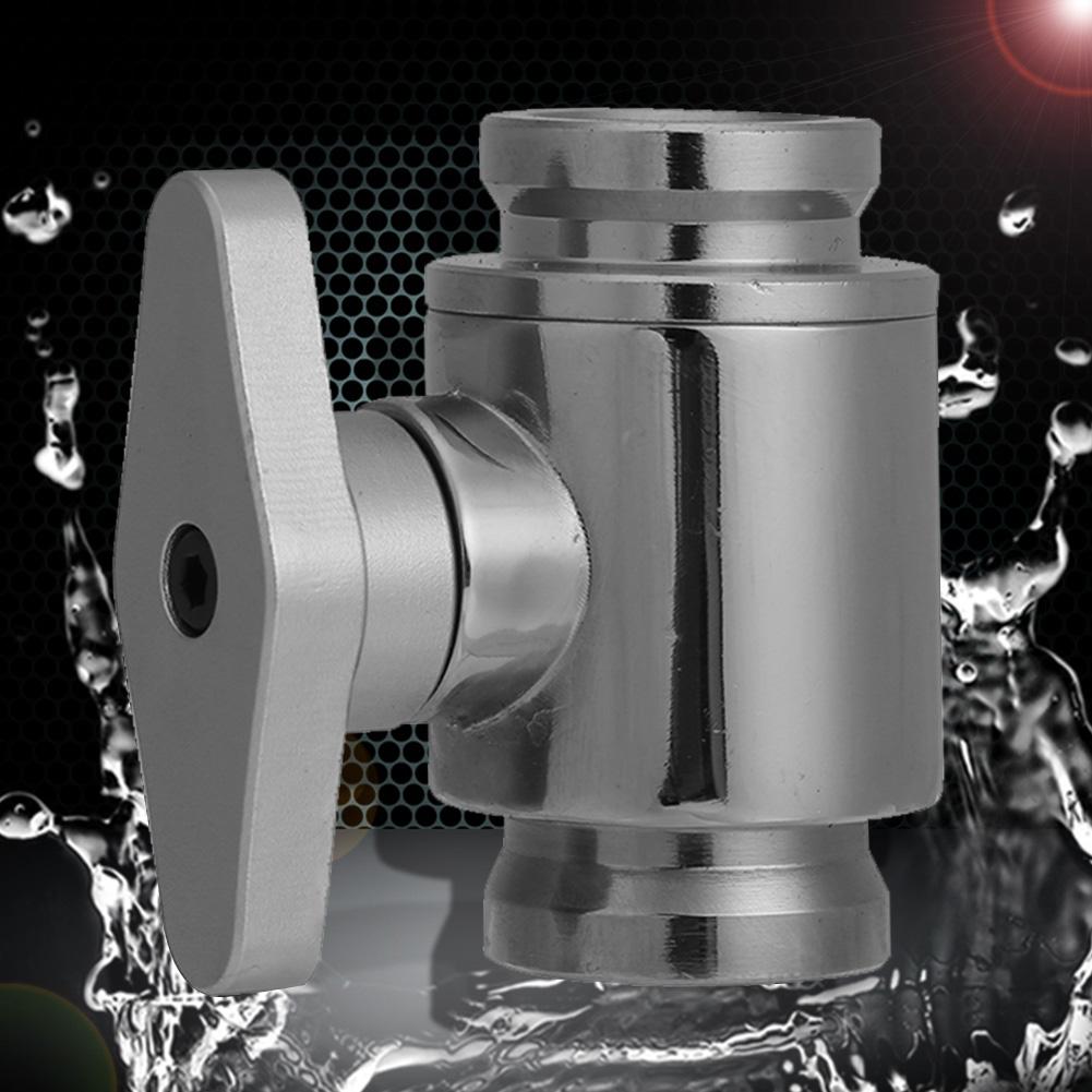G1/4 (2 points) Vent Valve Brass Chrome Inner Teeth Water Ball Valve Waterway Control for PC Water cooling
