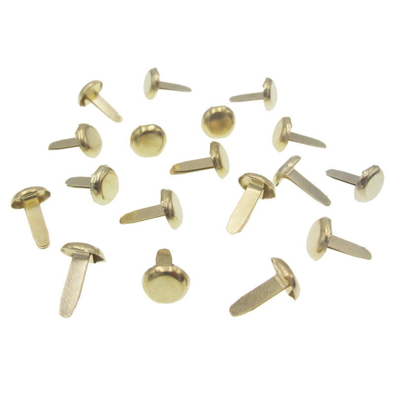 100 st 5.5 x 11mm runda metallbrickor scrapbooking tillbehör hantverk utsmyckningar fäste för skor dekoration