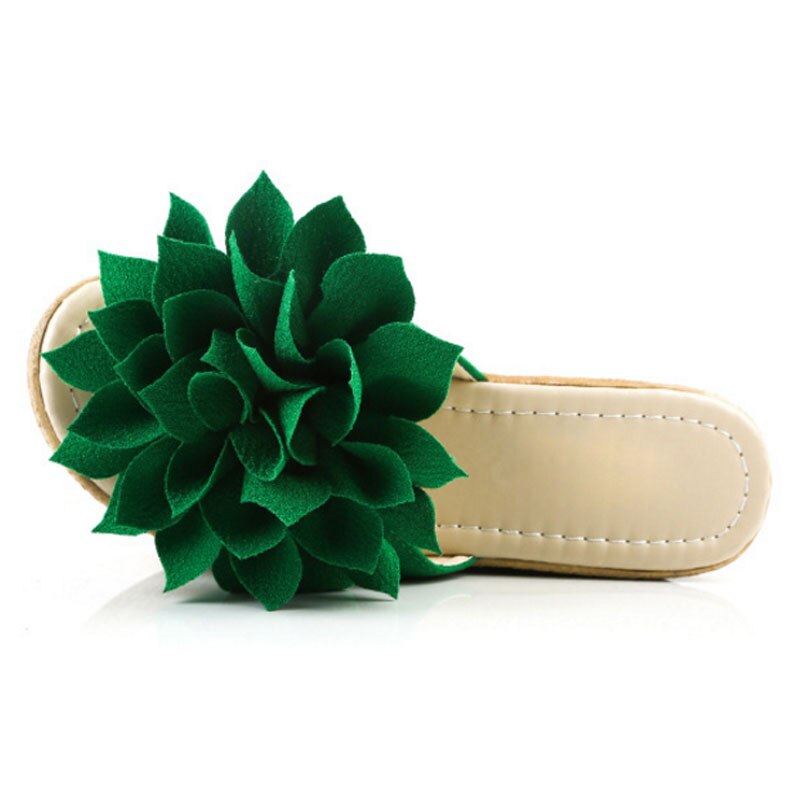 VTOTA kobiety kapcie słodkie kobiety otwarte palce letnie buty wysokie klapki na obcasie kobiety slajdy kwiaty buty na koturnie buty kobieta G62