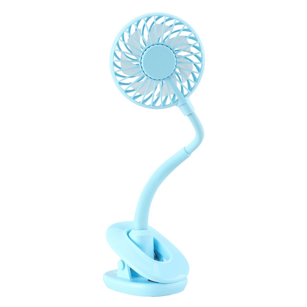 Mini Aromatherapy Clip Fan USB Rechargeable Portable Electric Ventilator: Blue