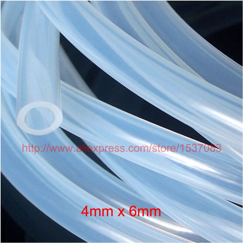3m x 4mm x 6mm Food Grade Silicone Rubber Tube translucent Water Hose